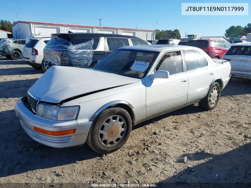 1992 Lexus Ls 400 VIN: JT8UF11E9N0117999 Lot: 40636129