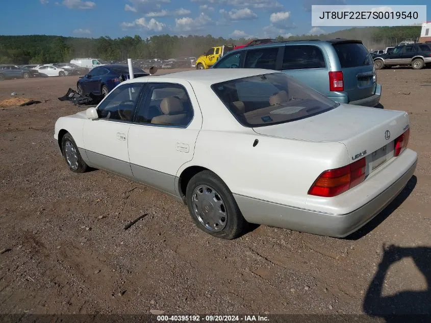 1995 Lexus Ls 400 VIN: JT8UF22E7S0019540 Lot: 40395192