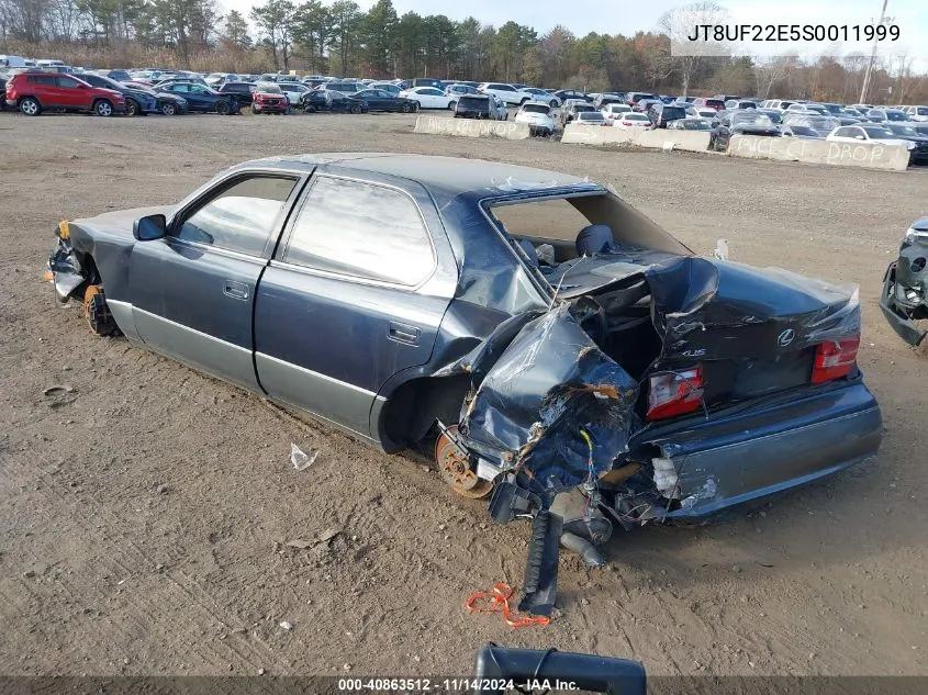 1995 Lexus Ls 400 VIN: JT8UF22E5S0011999 Lot: 40863512