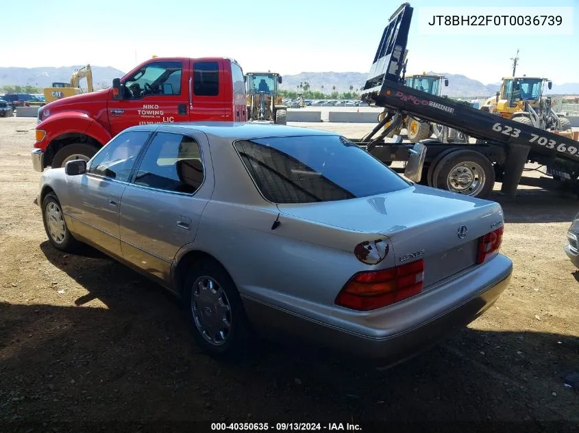 1996 Lexus Ls 400 VIN: JT8BH22F0T0036739 Lot: 40350635