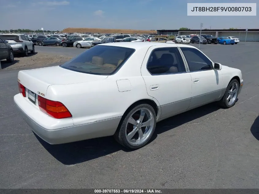 1997 Lexus Ls 400 VIN: JT8BH28F9V0080703 Lot: 39707553