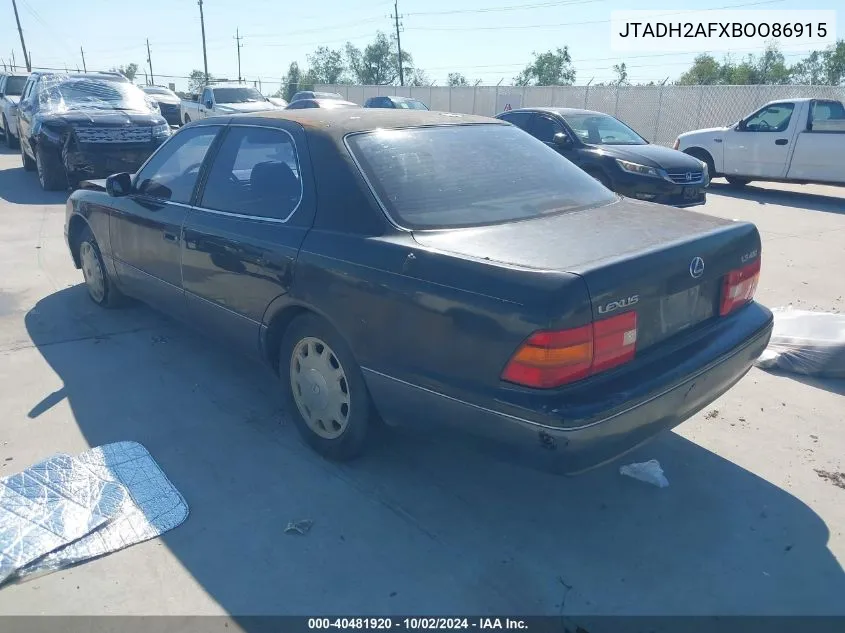 1997 Lexus Ls 400 VIN: JTADH2AFXBOO86915 Lot: 40481920