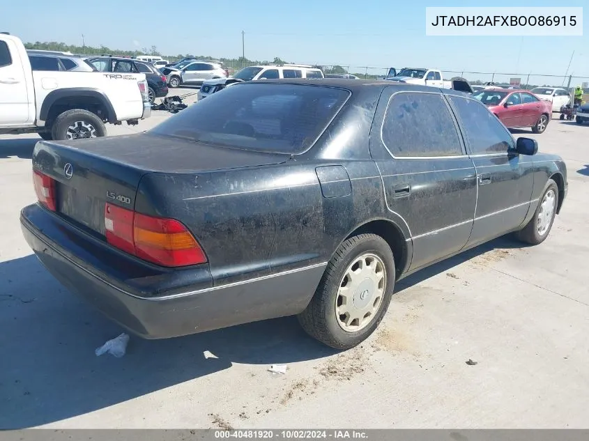 1997 Lexus Ls 400 VIN: JTADH2AFXBOO86915 Lot: 40481920