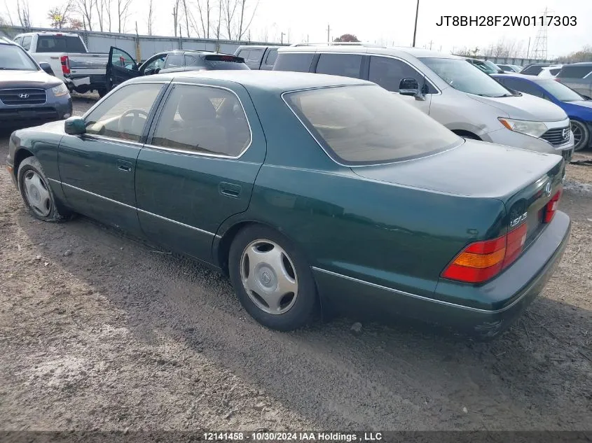 1998 Lexus Ls 400 VIN: JT8BH28F2W0117303 Lot: 12141458