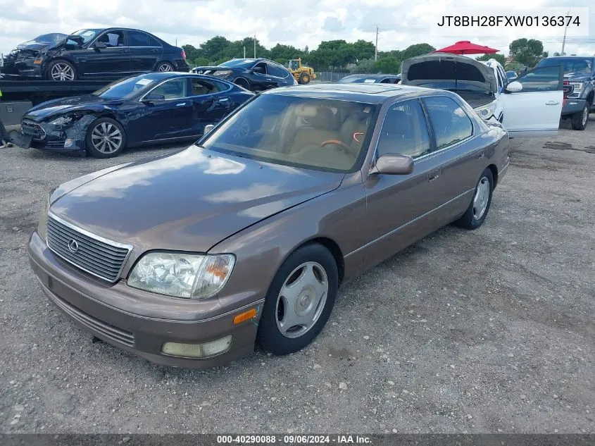 1998 Lexus Ls 400 VIN: JT8BH28FXW0136374 Lot: 40290088