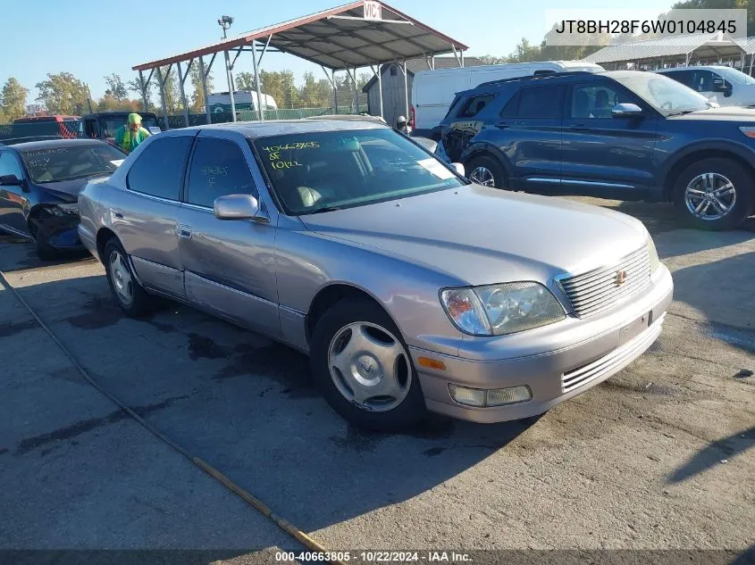 1998 Lexus Ls 400 VIN: JT8BH28F6W0104845 Lot: 40663805