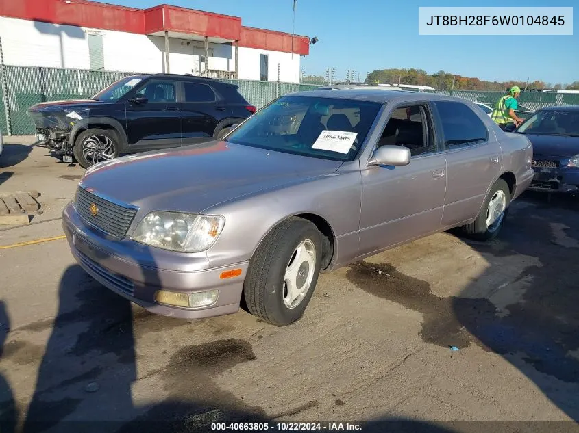 1998 Lexus Ls 400 VIN: JT8BH28F6W0104845 Lot: 40663805