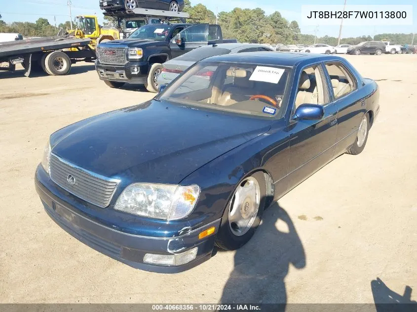 1998 Lexus Ls 400 VIN: JT8BH28F7W0113800 Lot: 40668356