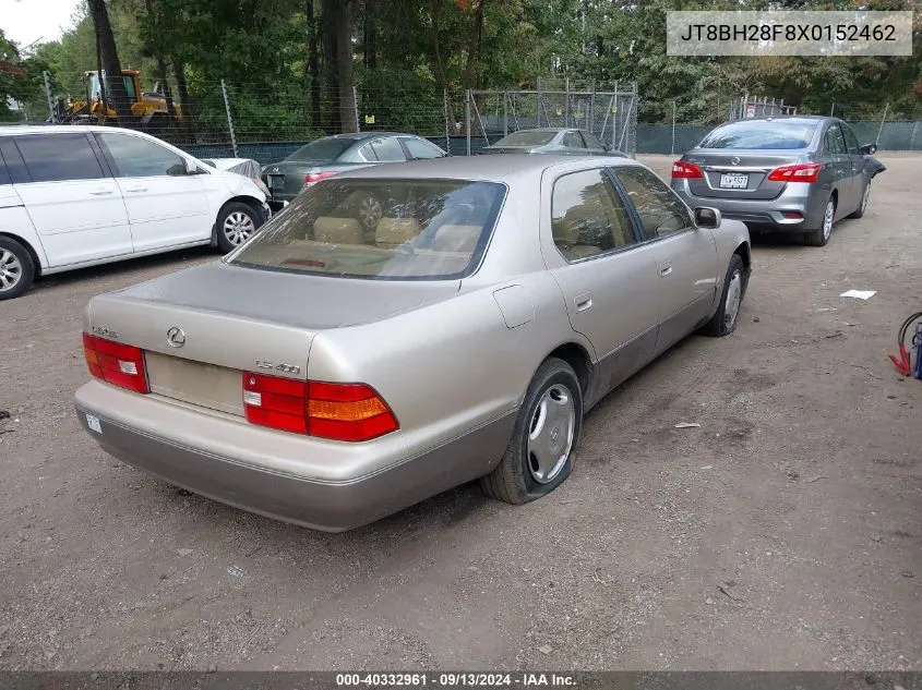 1999 Lexus Ls 400 VIN: JT8BH28F8X0152462 Lot: 40332961