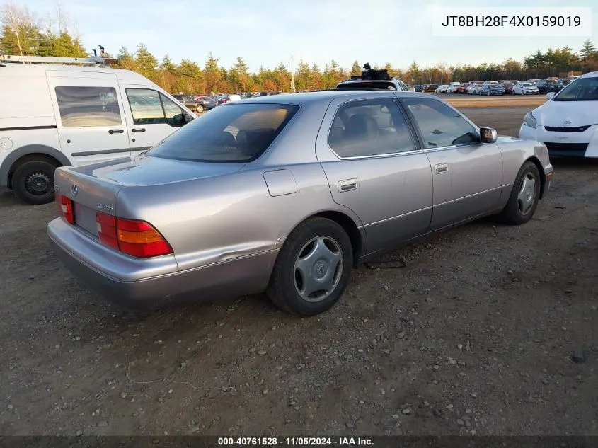 1999 Lexus Ls 400 VIN: JT8BH28F4X0159019 Lot: 40761528