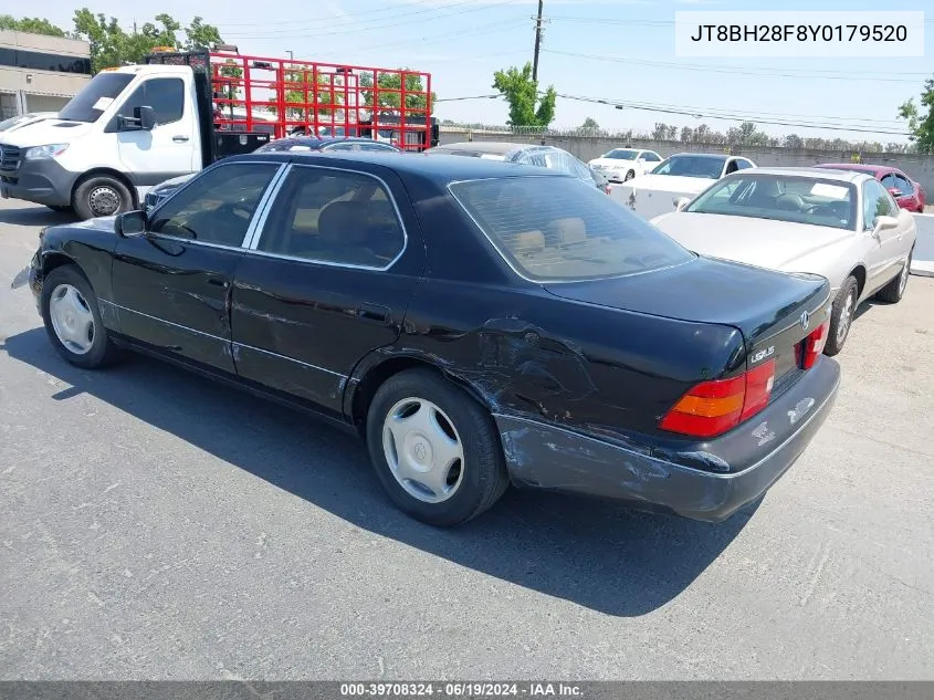 2000 Lexus Ls 400 VIN: JT8BH28F8Y0179520 Lot: 39708324