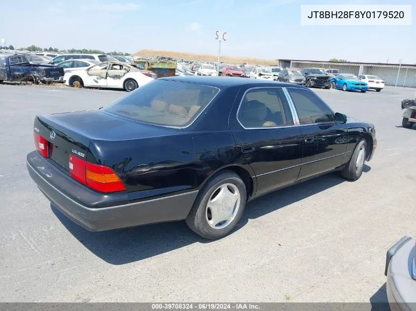 2000 Lexus Ls 400 VIN: JT8BH28F8Y0179520 Lot: 39708324