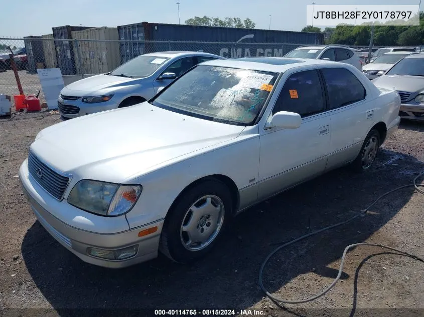 2000 Lexus Ls 400 VIN: JT8BH28F2Y0178797 Lot: 40114765