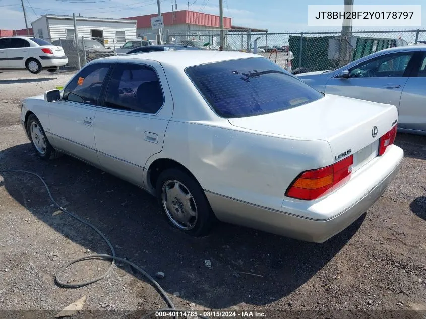 2000 Lexus Ls 400 VIN: JT8BH28F2Y0178797 Lot: 40114765