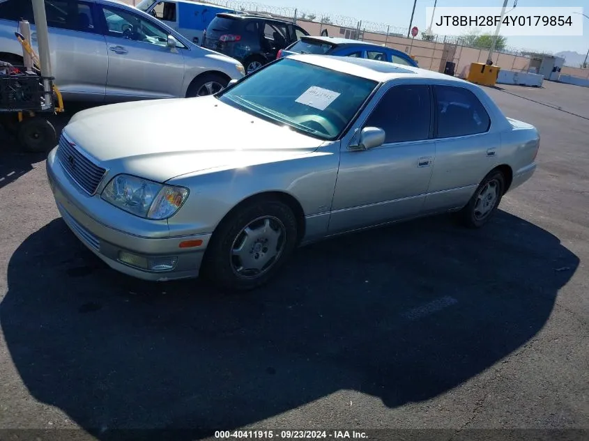 2000 Lexus Ls 400 VIN: JT8BH28F4Y0179854 Lot: 40411915