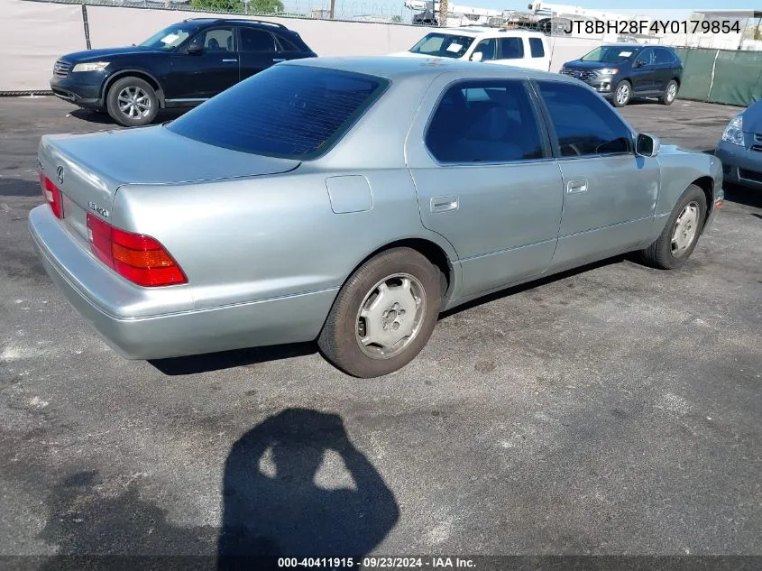 2000 Lexus Ls 400 VIN: JT8BH28F4Y0179854 Lot: 40411915