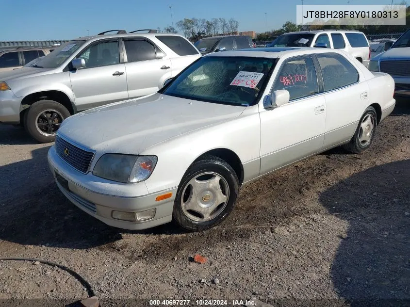 2000 Lexus Ls 400 VIN: JT8BH28F8Y0180313 Lot: 40697277