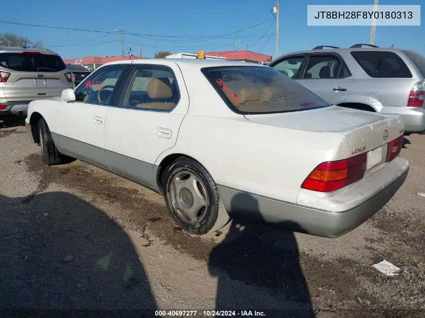 2000 Lexus Ls 400 VIN: JT8BH28F8Y0180313 Lot: 40697277