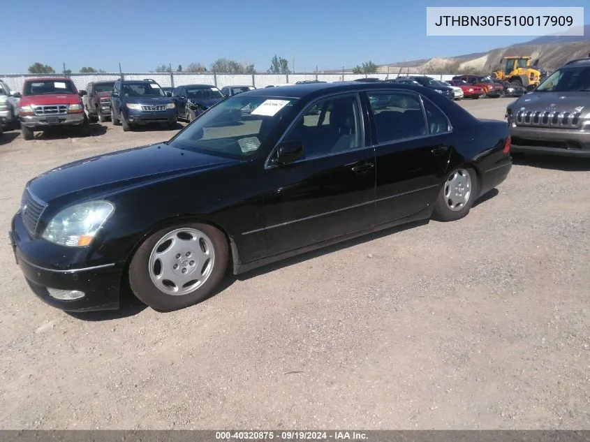 2001 Lexus Ls 430 VIN: JTHBN30F510017909 Lot: 40320875