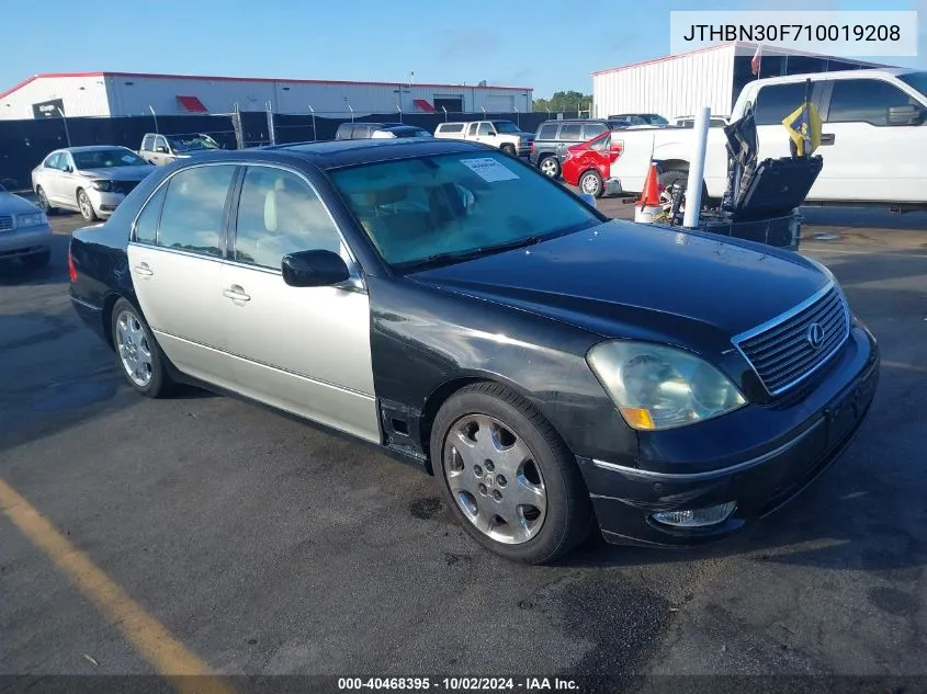 2001 Lexus Ls 430 VIN: JTHBN30F710019208 Lot: 40468395