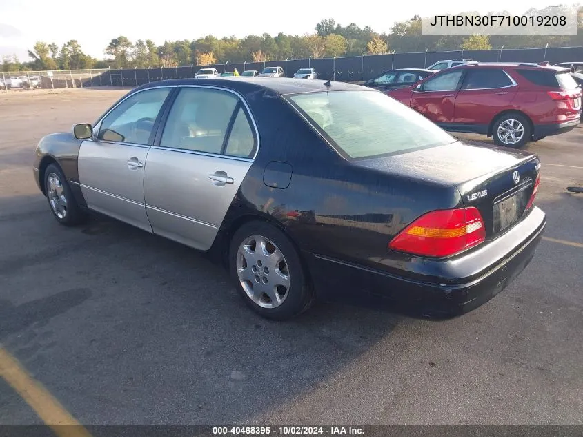 2001 Lexus Ls 430 VIN: JTHBN30F710019208 Lot: 40468395