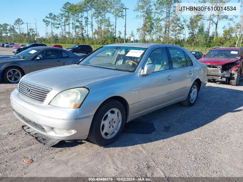 2001 Lexus Ls 430 VIN: JTHBN30F610014534 Lot: 40496078