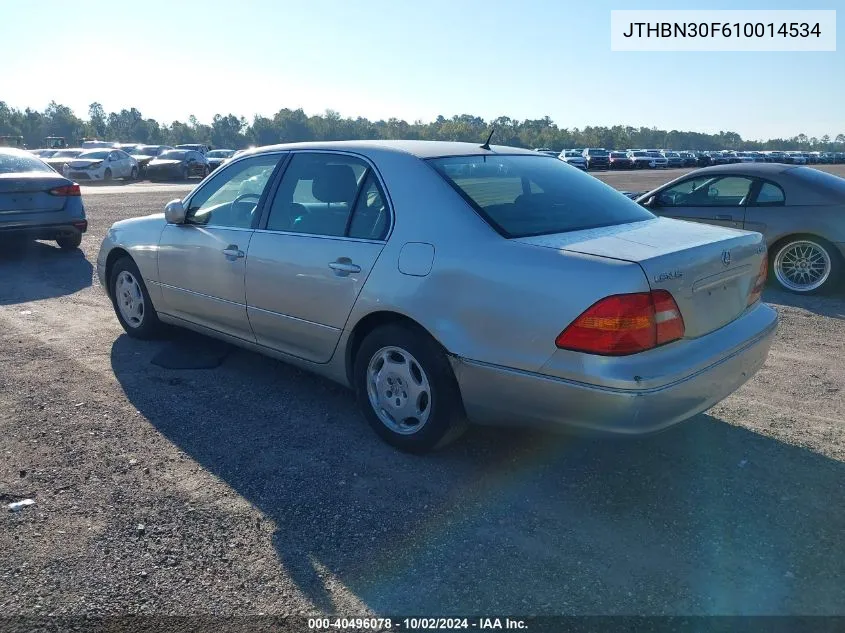 2001 Lexus Ls 430 VIN: JTHBN30F610014534 Lot: 40496078