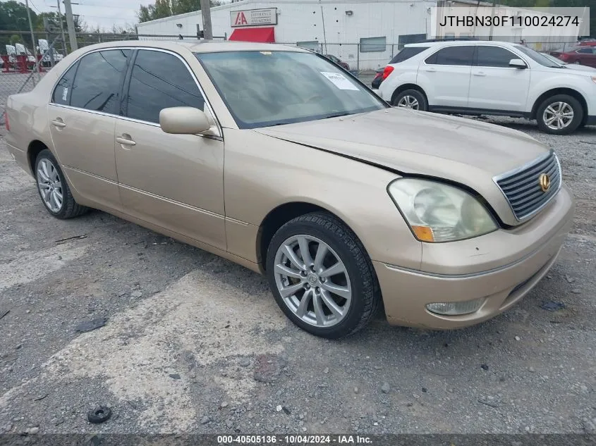 JTHBN30F110024274 2001 Lexus Ls 430