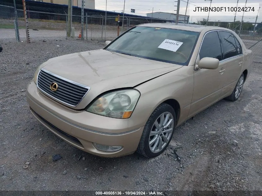 JTHBN30F110024274 2001 Lexus Ls 430