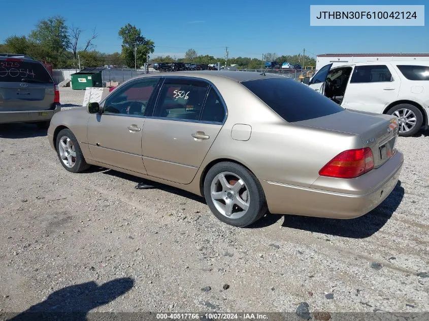 2001 Lexus Ls 430 VIN: JTHBN30F610042124 Lot: 40517766