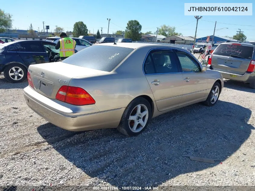 2001 Lexus Ls 430 VIN: JTHBN30F610042124 Lot: 40517766