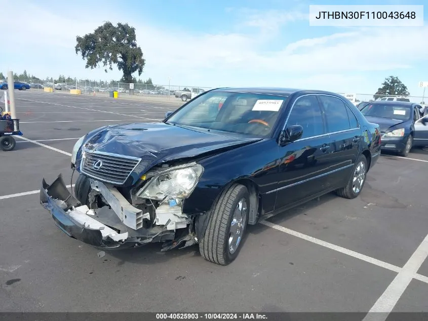 JTHBN30F110043648 2001 Lexus Ls 430