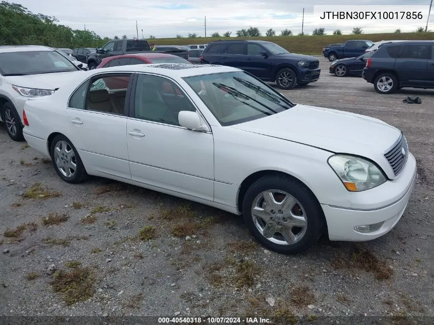 2001 Lexus Ls 430 VIN: JTHBN30FX10017856 Lot: 40540318