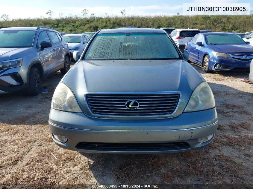 2001 Lexus Ls 430 VIN: JTHBN30F310038905 Lot: 40603455