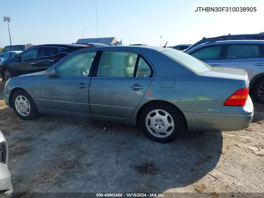 2001 Lexus Ls 430 VIN: JTHBN30F310038905 Lot: 40603455