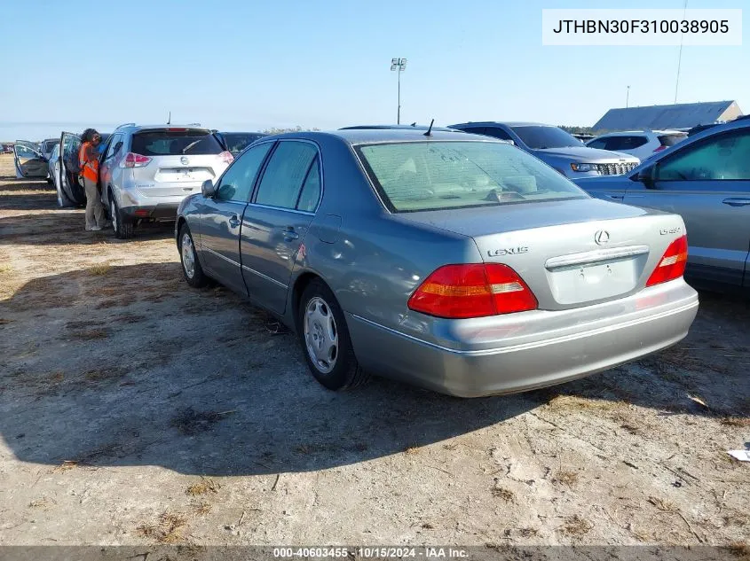 2001 Lexus Ls 430 VIN: JTHBN30F310038905 Lot: 40603455