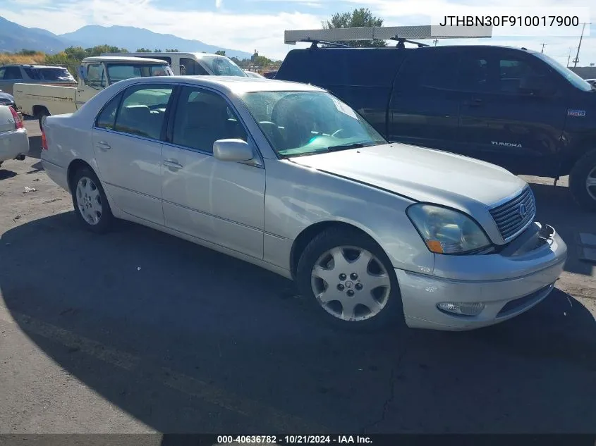 2001 Lexus Ls 430 VIN: JTHBN30F910017900 Lot: 40636782