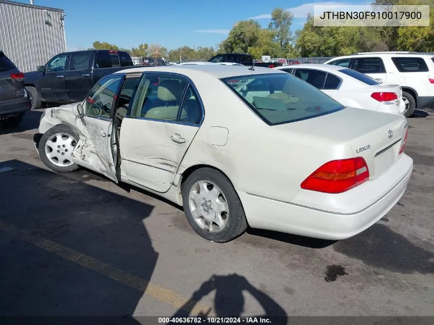 2001 Lexus Ls 430 VIN: JTHBN30F910017900 Lot: 40636782