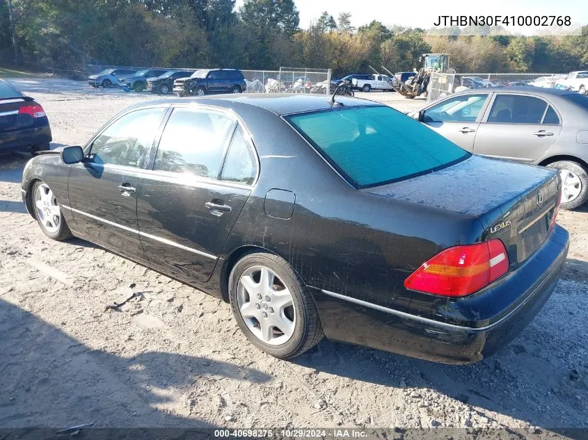 2001 Lexus Ls 430 VIN: JTHBN30F410002768 Lot: 40698275