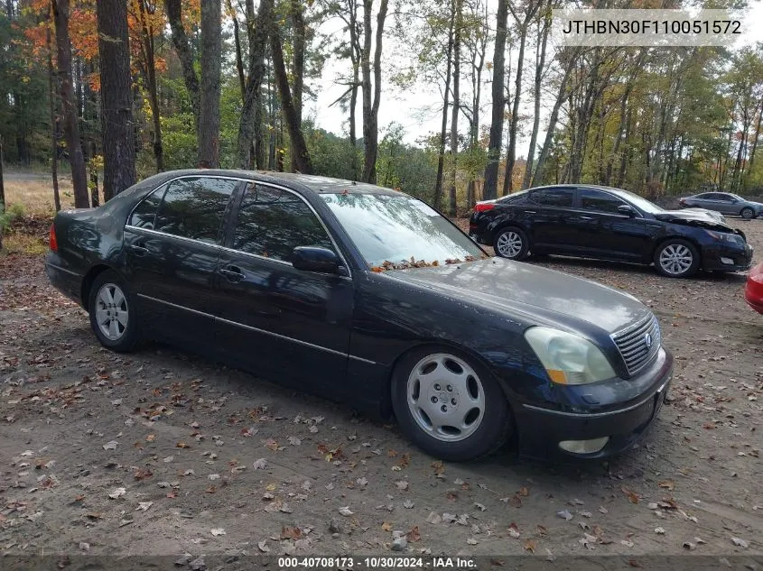 2001 Lexus Ls 430 VIN: JTHBN30F110051572 Lot: 40708173