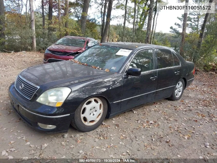 2001 Lexus Ls 430 VIN: JTHBN30F110051572 Lot: 40708173