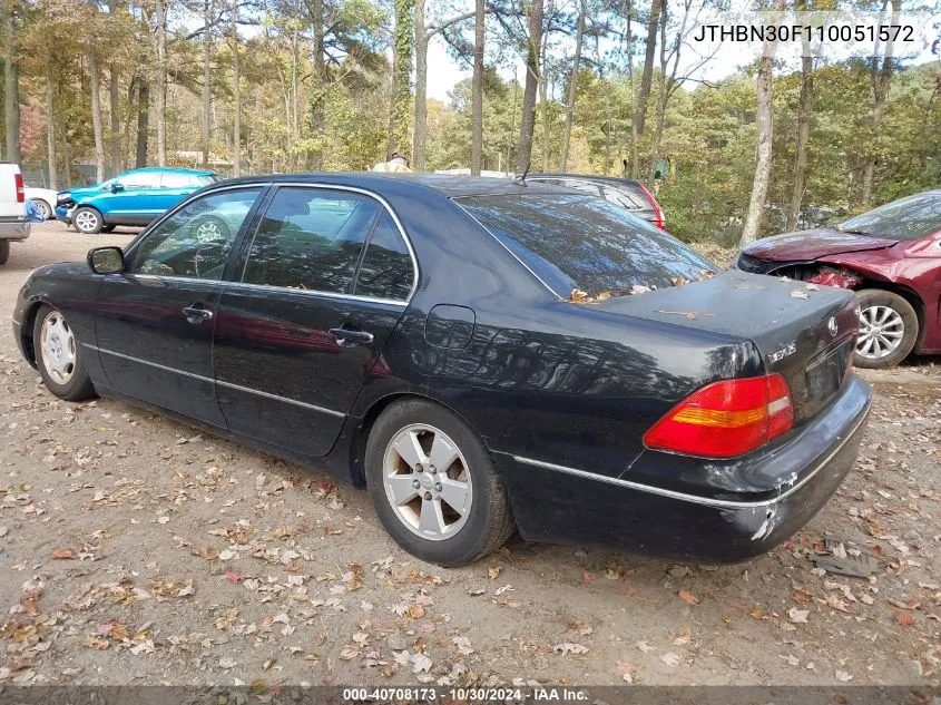 2001 Lexus Ls 430 VIN: JTHBN30F110051572 Lot: 40708173