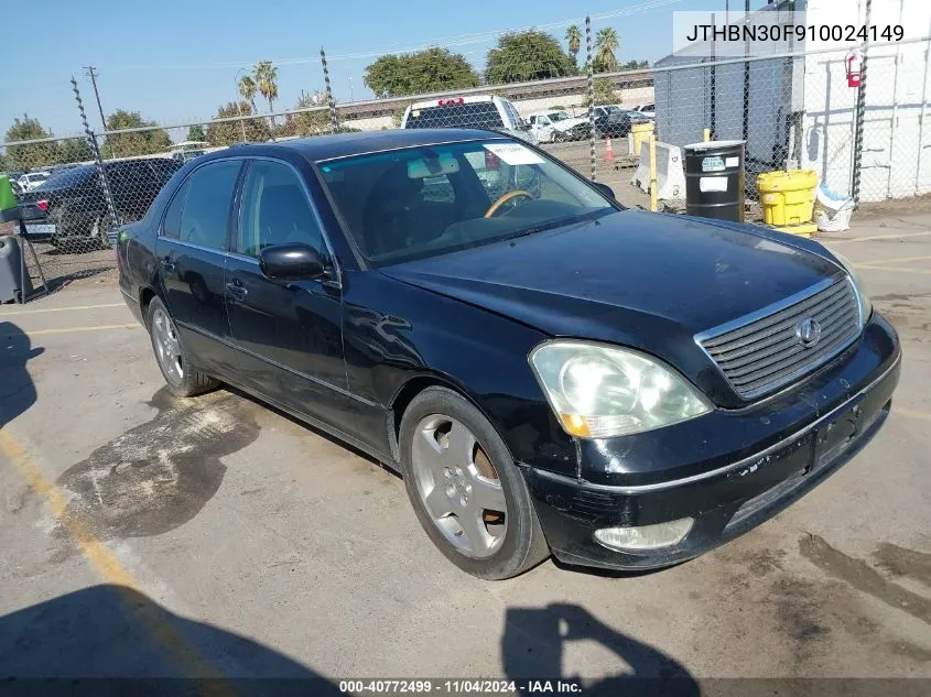 2001 Lexus Ls 430 VIN: JTHBN30F910024149 Lot: 40772499