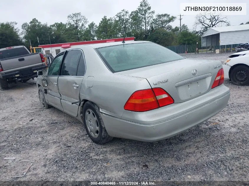 2001 Lexus Ls 430 VIN: JTHBN30F210018869 Lot: 40840465