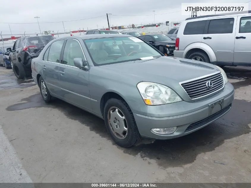 2002 Lexus Ls 430 VIN: JTHBN30F320087197 Lot: 39601144