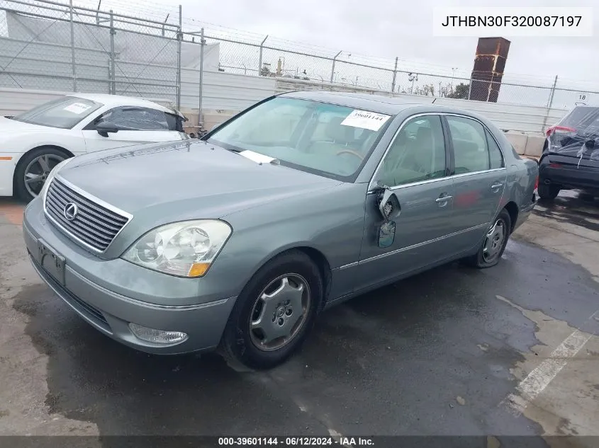 2002 Lexus Ls 430 VIN: JTHBN30F320087197 Lot: 39601144