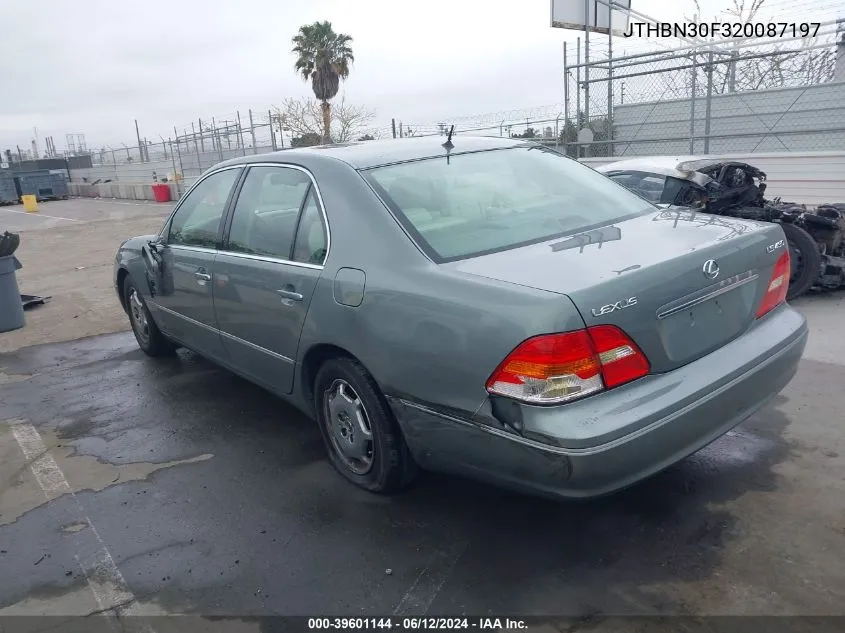 2002 Lexus Ls 430 VIN: JTHBN30F320087197 Lot: 39601144