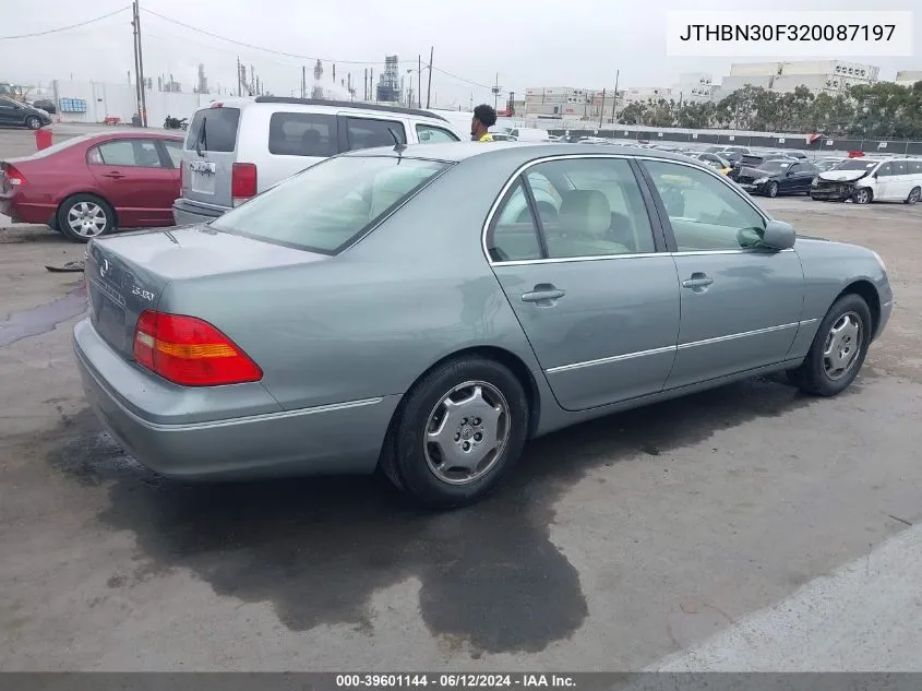 2002 Lexus Ls 430 VIN: JTHBN30F320087197 Lot: 39601144