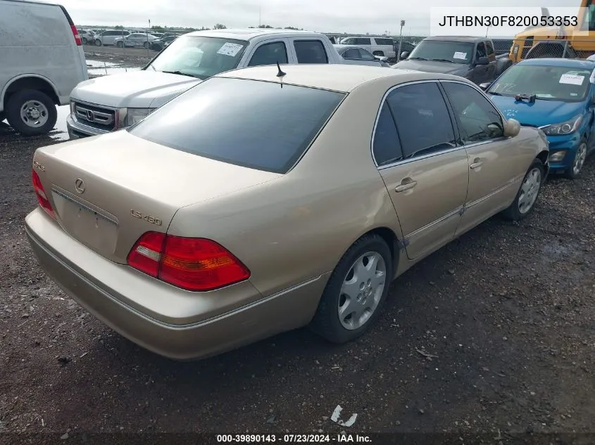 JTHBN30F820053353 2002 Lexus Ls 430