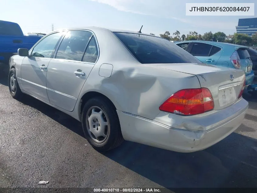 2002 Lexus Ls 430 VIN: JTHBN30F620084407 Lot: 40010710